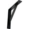 Ekena Millwork Traditional Steel Bracket, Powder Coated Black 2"W x 12"D x 12"H BKTM02X12X12TRPBL - alternate 1
